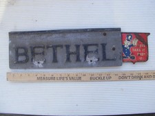 Aluminum Bethel Sign Plate And Ford Lets Take It Easy License Plate Topper Aluminum Bethel Sign Plate And Ford Lets Take It Easy License Plate Topper