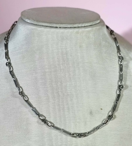 Vintage Italian Sterling Silver Mariner Link Chain 50cm 11.3g Italy - Bild 1 von 5