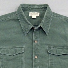 Duluth Trading Co Men's Burlyweight Flannel Green L/S