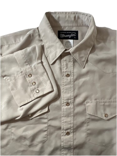 Camicia Uomo Wrangler Snap Manica Lunga Grande Lg Corda Modello Wrangler Tessuto - Foto 1 di 8