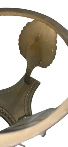 vintage orb globe ball decor Brass Cone stand shell Potpourri Holder - Picture 3 of 9