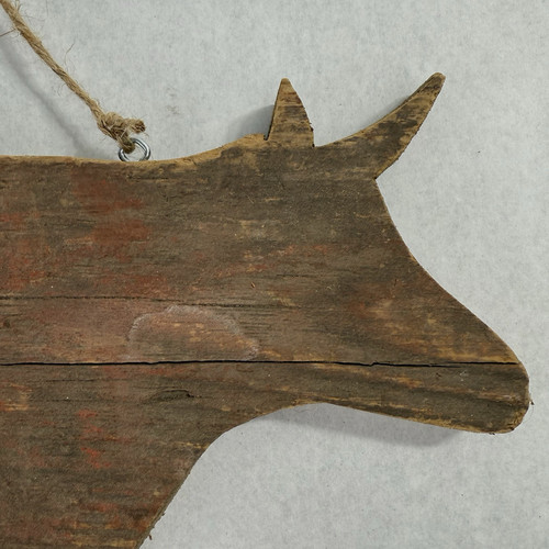 Reclaimed Barn Board Cow Red Wood Plaque Wall Hanging Rustic Farm - Picture 2 of 8