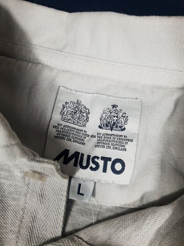 Musto Poloshirt Herren Große L Grau Navy Blau X2 Konvolut Logo Kurzarm - Bild 4 von 10