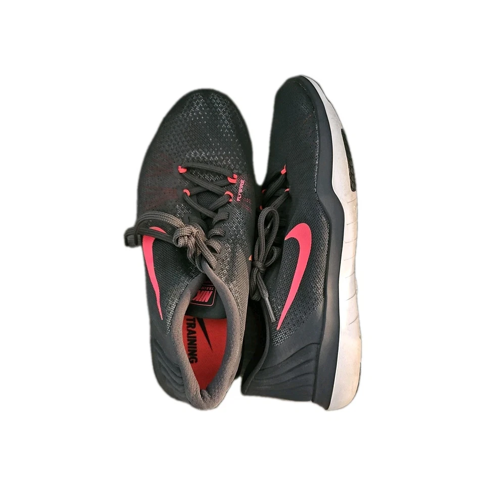 Three Pairs Of Gently Used Nike Sneakers Pink Flywire & Lime Coral Flex Supremes - Image 4 of 4