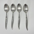 Lot of 4 Oneida Wm A Rogers Premier La Rose Stainless Teaspoon 6” Vtg