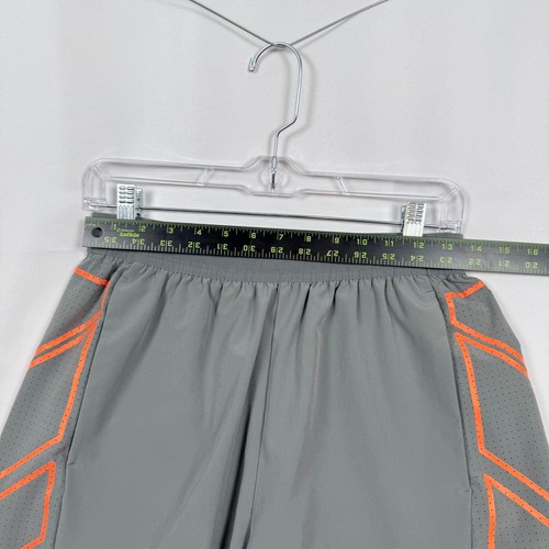 Nike Dri-FIT Athletic Shorts Gray Orange Accent Mens Medium Running Gym - Picture 6 of 11