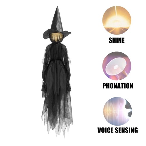 Halloween Bruja Maga Espeluznante con 7 Colores Luces LED Tomadas de la Mano LUAH - Imagen 6 de 11
