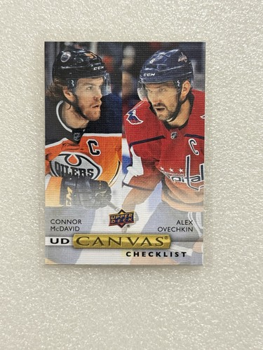 2019-20 Upper Deck UD Canvas CONNOR McDAVID / ALEX OVECHKIN #C90 Oilers Capitals