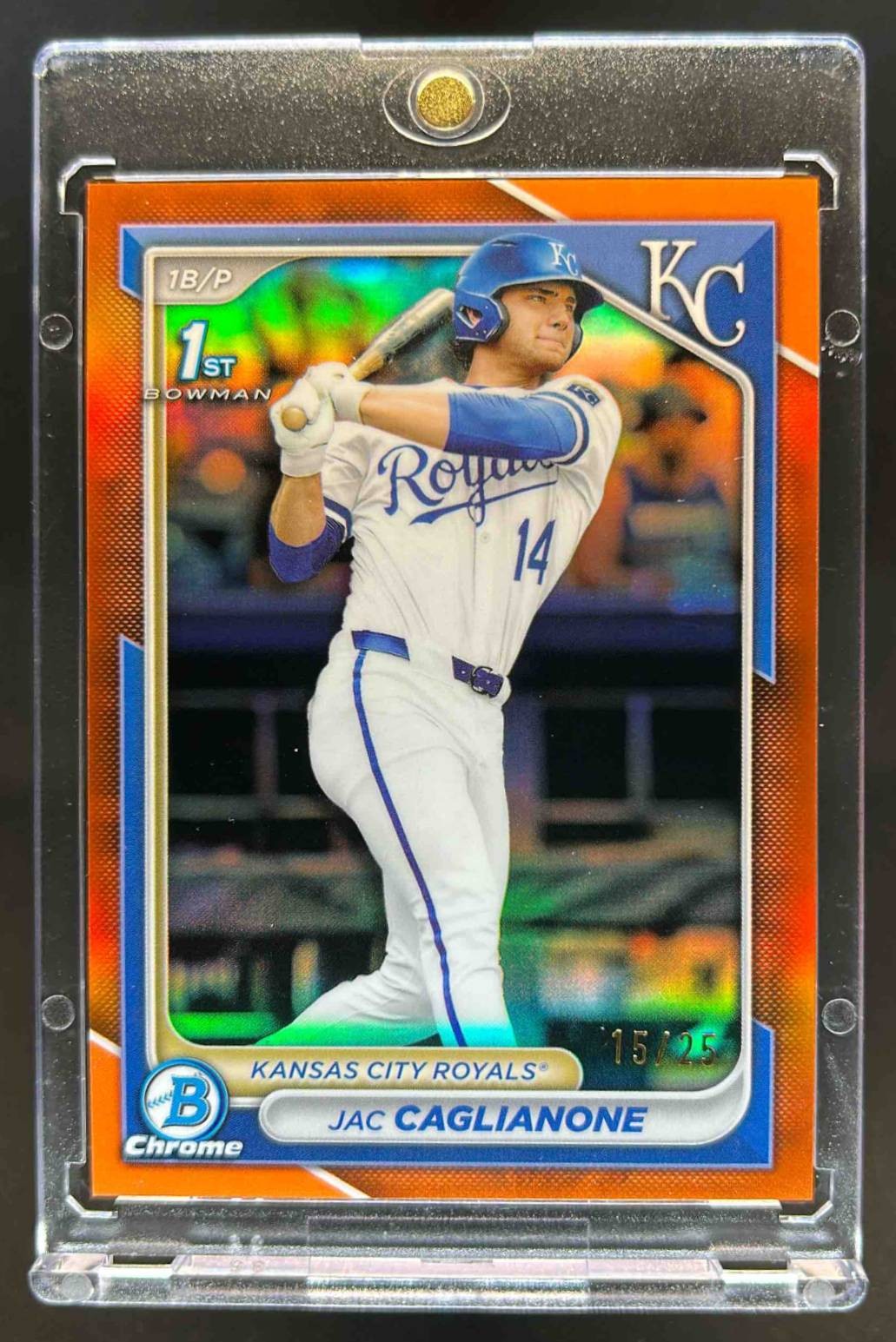 2024 Bowman Draft Jac Caglianone Chrome Orange Refractor 1st #15/25
