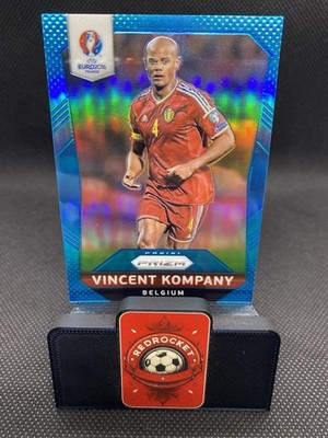 2016 Panini Prizm Euro 2016 Vincent Kompany Blue Refractor /15 #25 Belgium