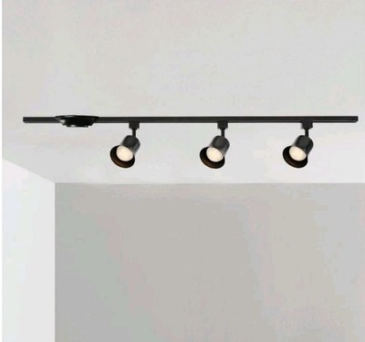 Hampton Bay Black Integrated LED Linear Track Step Head Flared 3-Light
