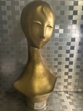 Antique Art Deco Mannequin head wig hat stand Mid Century female bust