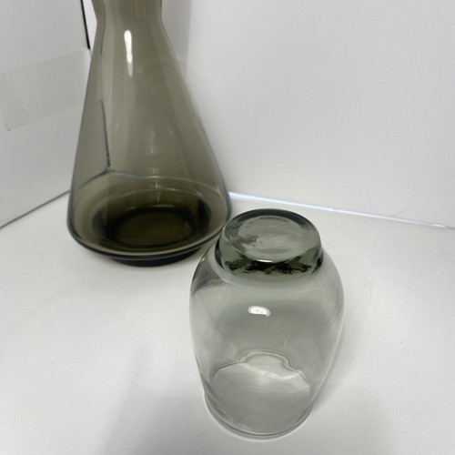 Bloomingville wine decanter smoked glass 10.75” x 5.75”modern minimalist - Picture 8 of 8