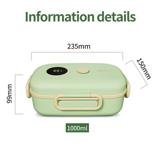 ROLASE Smart LCD Temperaturanzeige Isolierte Brotdose 1000ml - Bild 6 von 14