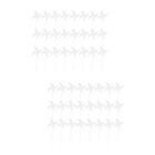 2 Pieces Drawing Windmill Toys Mother Kids White Plastic Pinwheels