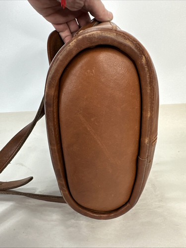 Vintage Coach Schultertasche englisch hellbraun "Bradley Bucket" Leder #9936 - Bild 5 von 17