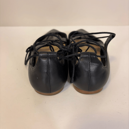 Loeffler Randall Black Leather Pointed Toe Strappy Flats 6.5 - Picture 7 of 10