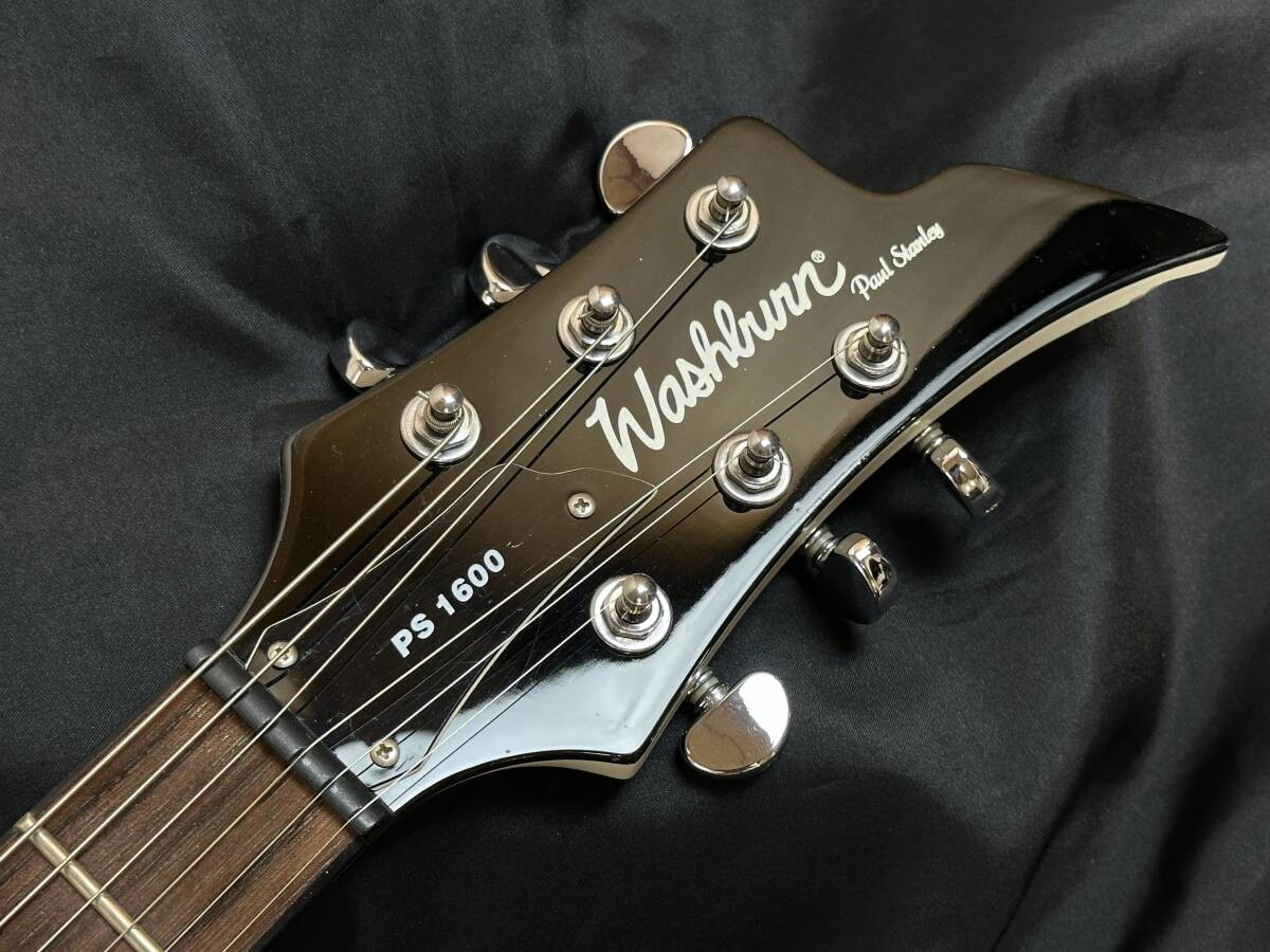 Electric Guitar Washburn PS1600 Kiss Paul Stanley White S/N