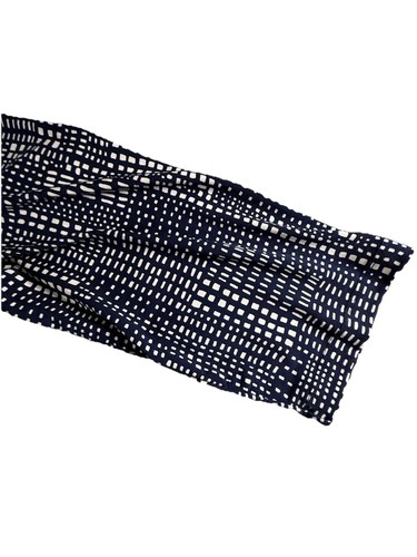 Liz Claiborne Women’s 2X Blouse Blue & White Geometric Design 3/4 Sleeve - Picture 9 of 10