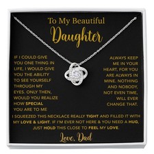 To My Daughter Necklace, Gift for Daughter from Dad, Father Daughter Necklace