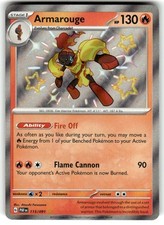 Armarouge 115/091 Paldean Fates Shiny Rare Pokémon TCG NM Condition