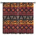African Mud Cloth Curtains, Tribal Design Ethnic Bohemian Geometric Elements ...