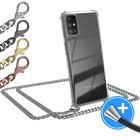 EAZY CASE do Samsung Galaxy M31s Etui Opaska Łańcuszek na telefon komórkowy Metal przezroczysty Cover