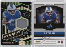 2018 Obsidian Atomic Material Relics Electric Etch Green /25 Golden Tate III