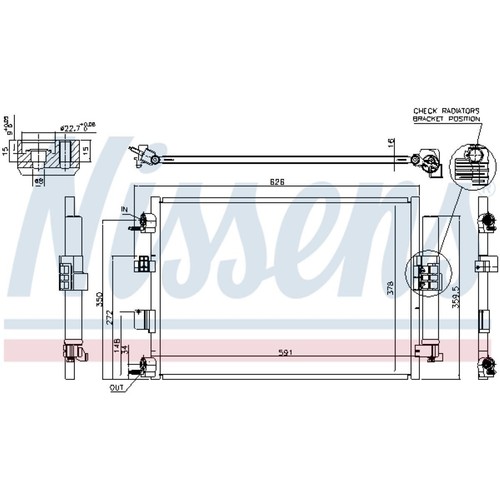 Condensatore Aria condizionata con asciugatrice per Ford C-Max II DXA/CB7 - Foto 2 di 6