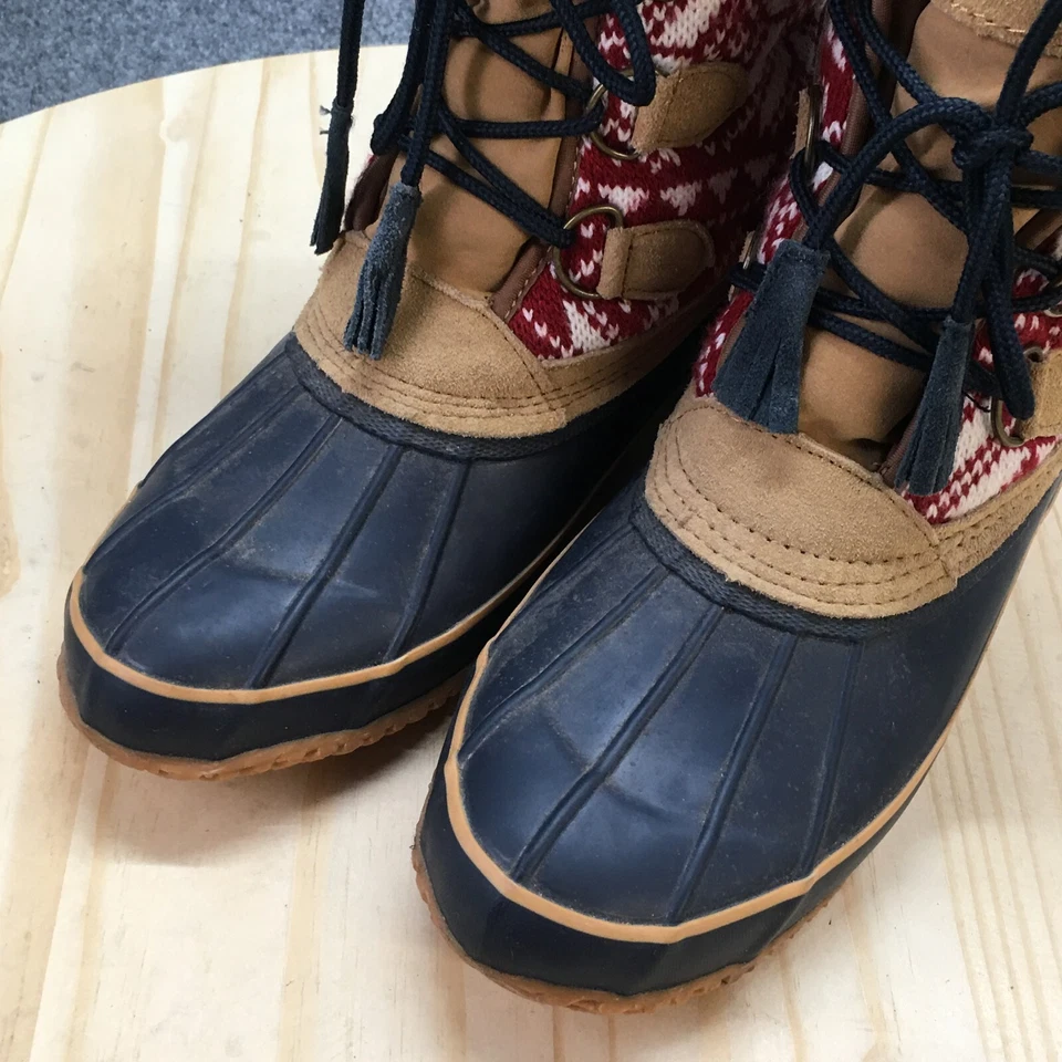 Khombu Boots Womens 9 M Snow Brown Leather Mid-Calf Lace Up Round Toe BW1645 - Image 4 of 4