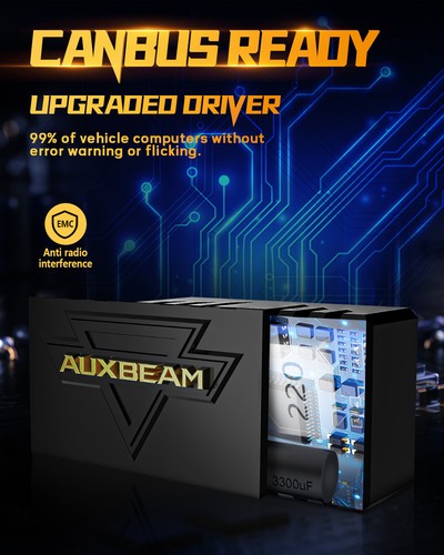 AUXBEAM 9007 HB5 LED Headlight Bulbs Kit 6500K High Low Beam Super Bright CANBUS - Bild 6 von 12