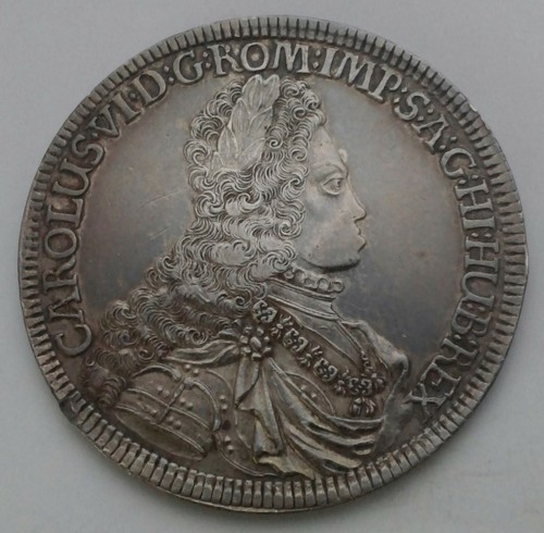 SCC Austria Hall mint Thaler 1716. KM#1570. Silver Crown Dollar coin. Charles VI - Picture 8 of 12
