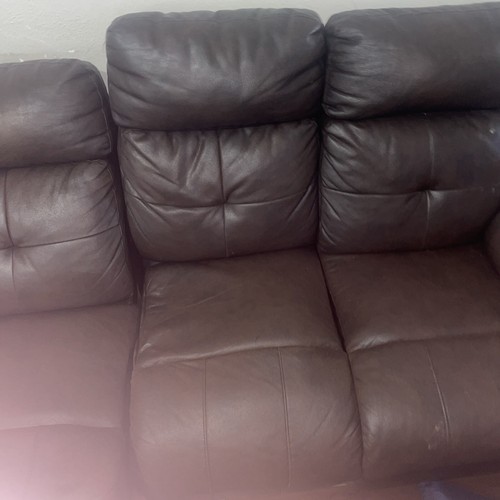 Living Room Couch Leather Set-Seater Recliner Electric Gently Used. - Picture 3 of 13