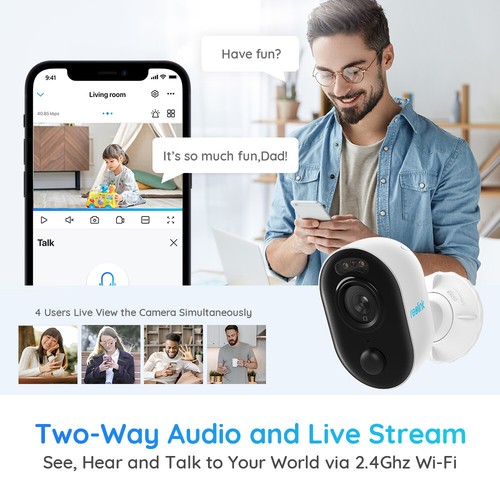 Reolink Spotlight WiFi Security Camera 2K Outdoor Person/Vehicle Detection Lumus - Picture 5 of 12