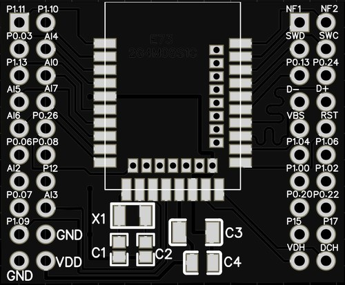 3X PCB Board für/for NRF 52840/52833 ZigBee 3.0 Module Ebyte E73-2G4M08S1C(E)X - Bild 2 von 4