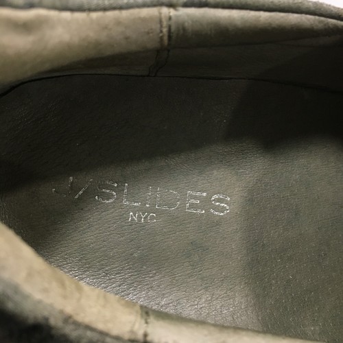 J/Slides 8.5 Cleo Olive Green Camo Leather Platform Slip-on Sneakers Gym Shoes - Picture 7 of 7