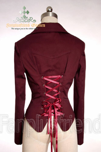Corset Fanplusfriend Élégante Style Aristocrate Rouge Gothique Cavalier Veste x0OEE
