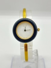 [Exc+5] Gucci 11/12.2 Change Bezel Gold Bracelet Watch Quartz Used Japan