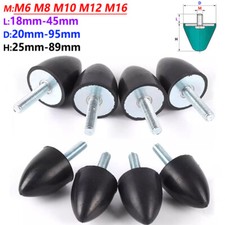 Male Conical Rubber Mount Bumper Parabolic Buffer M6 M8 M10-M16 Bump Stops / KP