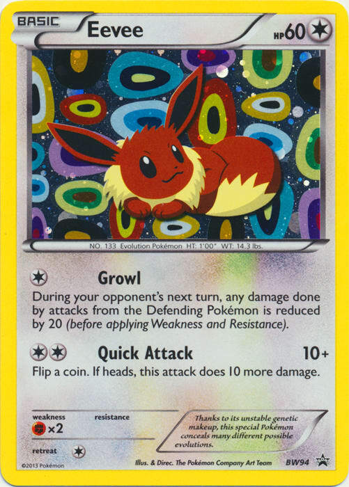 Pokemon - Eevee - BW94 - BW Promos - Promo - Played | eBay Pokemon - Eevee - BW94 - BW Promos - Promo - Played | eBay