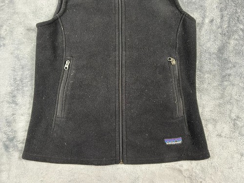PATAGONIA SYNCHILLA WOMENS VEST MEDIUM BLACK FULL ZIP FLEECE (READ) - Picture 3 of 8