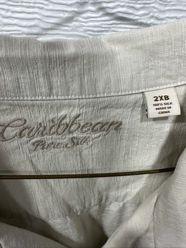 Men’s Caribbean Pure Silk Shirt 2xB - Picture 2 of 5