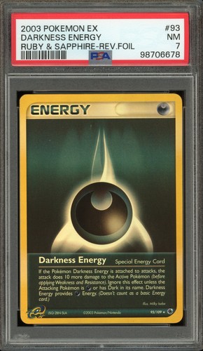 Pokemon Darkness Energy EX Ruby & Sapphire Reverse Holo #93 PSA 7 - Picture 1 of 2