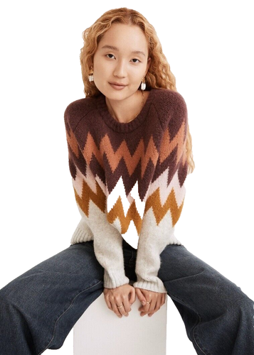 MADEWELL DELWOOD FAIR ISLE PULLOVER MAGLIONE taglia S oversize lana alpaca casual - Foto 2 di 9