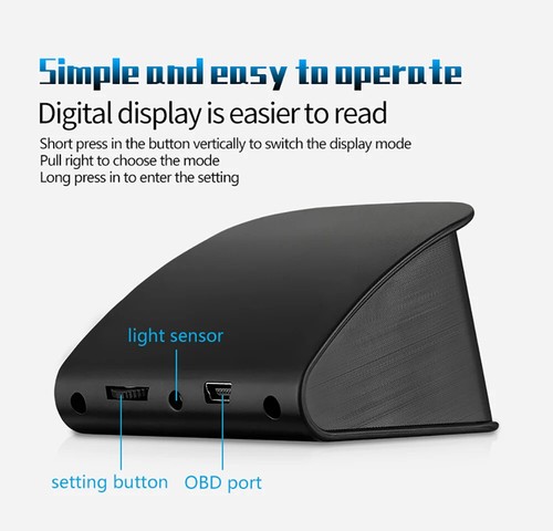 Head Up Display Digital Speedometer On Board Computer Overspeed Alarm Electronic - Bild 16 von 24