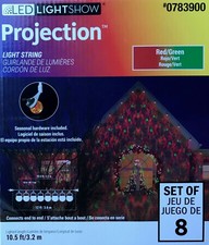 Gemmy Christmas Led Lightshow 8 Light Red Green Round Projection Gemmy Christmas Led Lightshow 8 Light