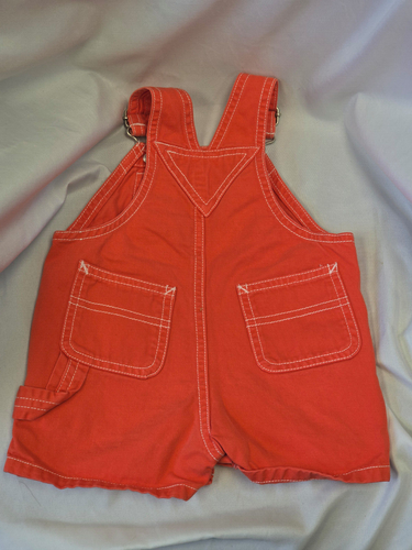 Salopette pantaloncini vintage Y2K Baby Gap Classic utility pittore falegname denim 0-3 - Foto 4 di 4