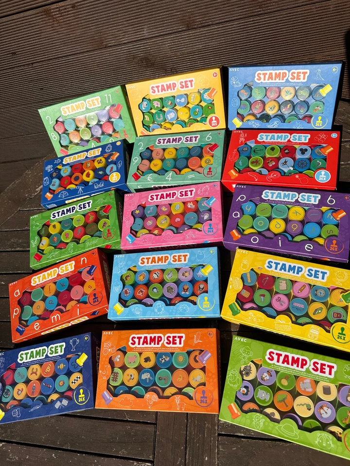 AVEC Stempel Set Stamp Set Kinderstempel Neu und OVP 26 Stück im Set