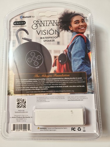 Nuevo Altavoz Impermeable SANTANA VISION Manos Libres Llamadas Portátil-Clip Luz Led - Imagen 2 de 2