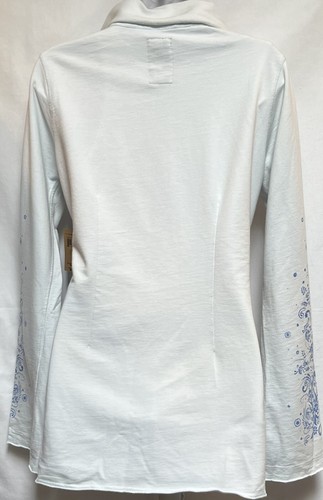 Chaqueta de jeans LUCKY BRAND cárdigan con cinturón camiseta algodón azul claro mediana - Imagen 2 de 4